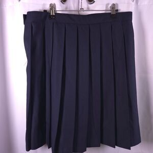 NWT French Toast Womens 14.5 Plus 34x22 Navy Blue Pleated Skirt Uniform